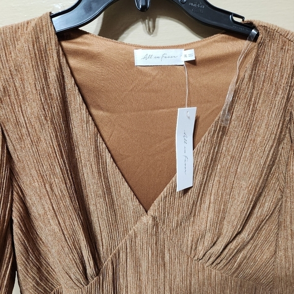 All In Favor Thrush V-Neck Midi Dress NWT - Picture 2 of 3